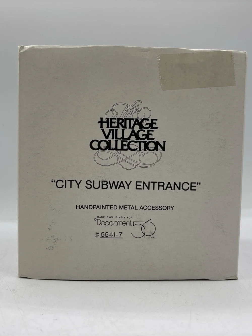 Department 56 1991 Vintage Heritage Village City Subway Entrance 5541-7 Retired